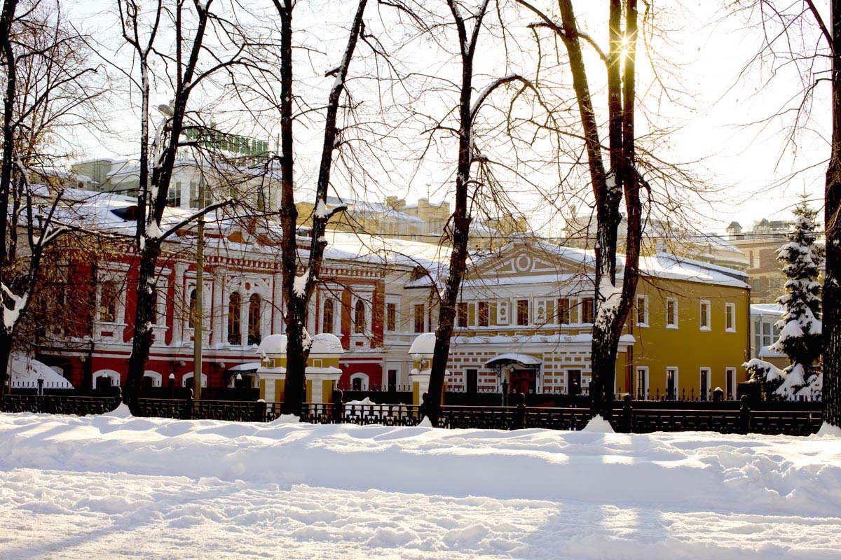 заснеженная старая Москва