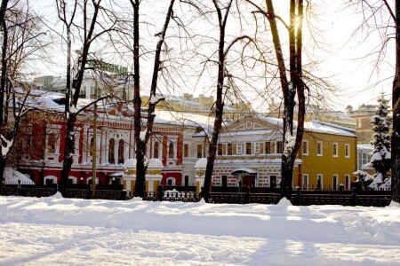 заснеженная старая Москва