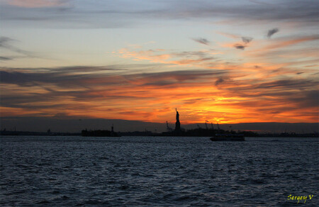 Закат в Нью Йорке