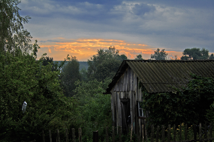 Утро в деревне.