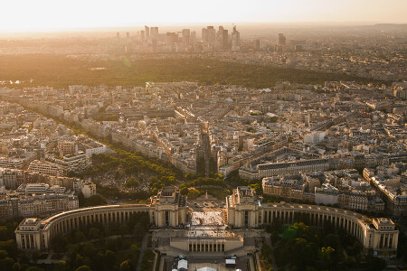 La Defense sur le coucher du jour