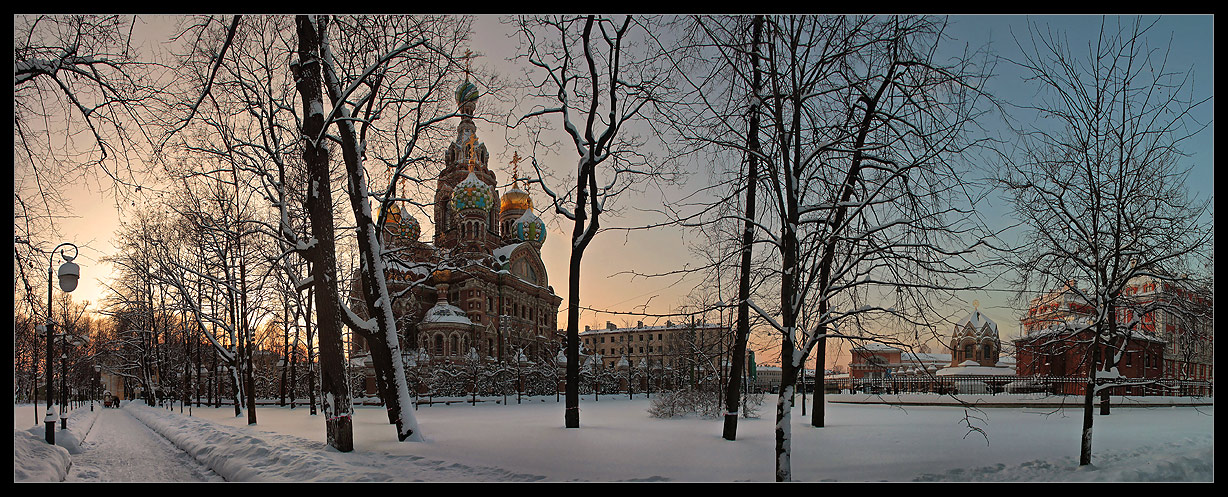 Храм Спаса-на-Крови. Вид из Михайловского сада.