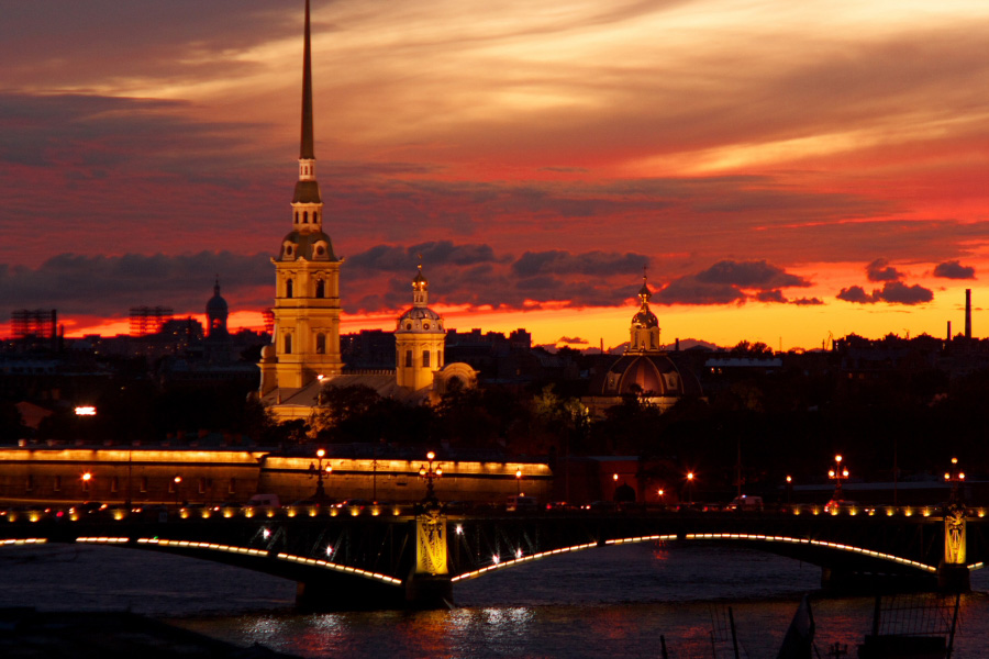 закат над Санкт-Петербургом