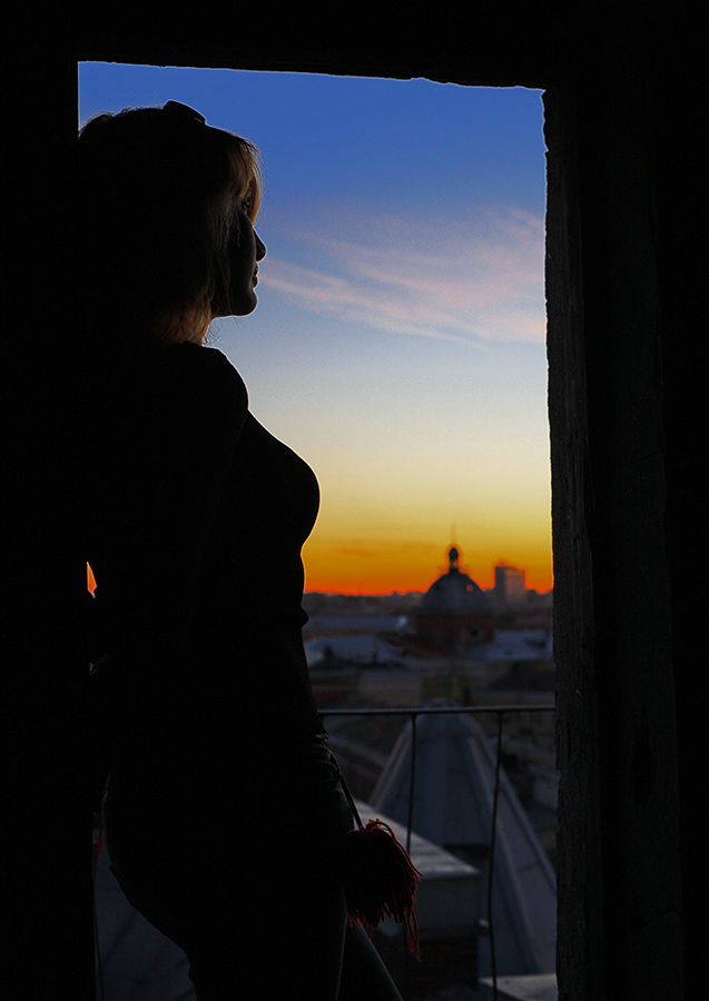 silhouette at sunset