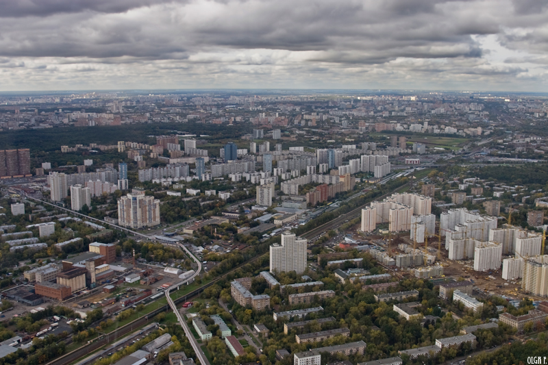 Москва с Останкинской телебашни