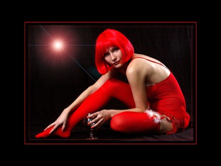 Lady in red