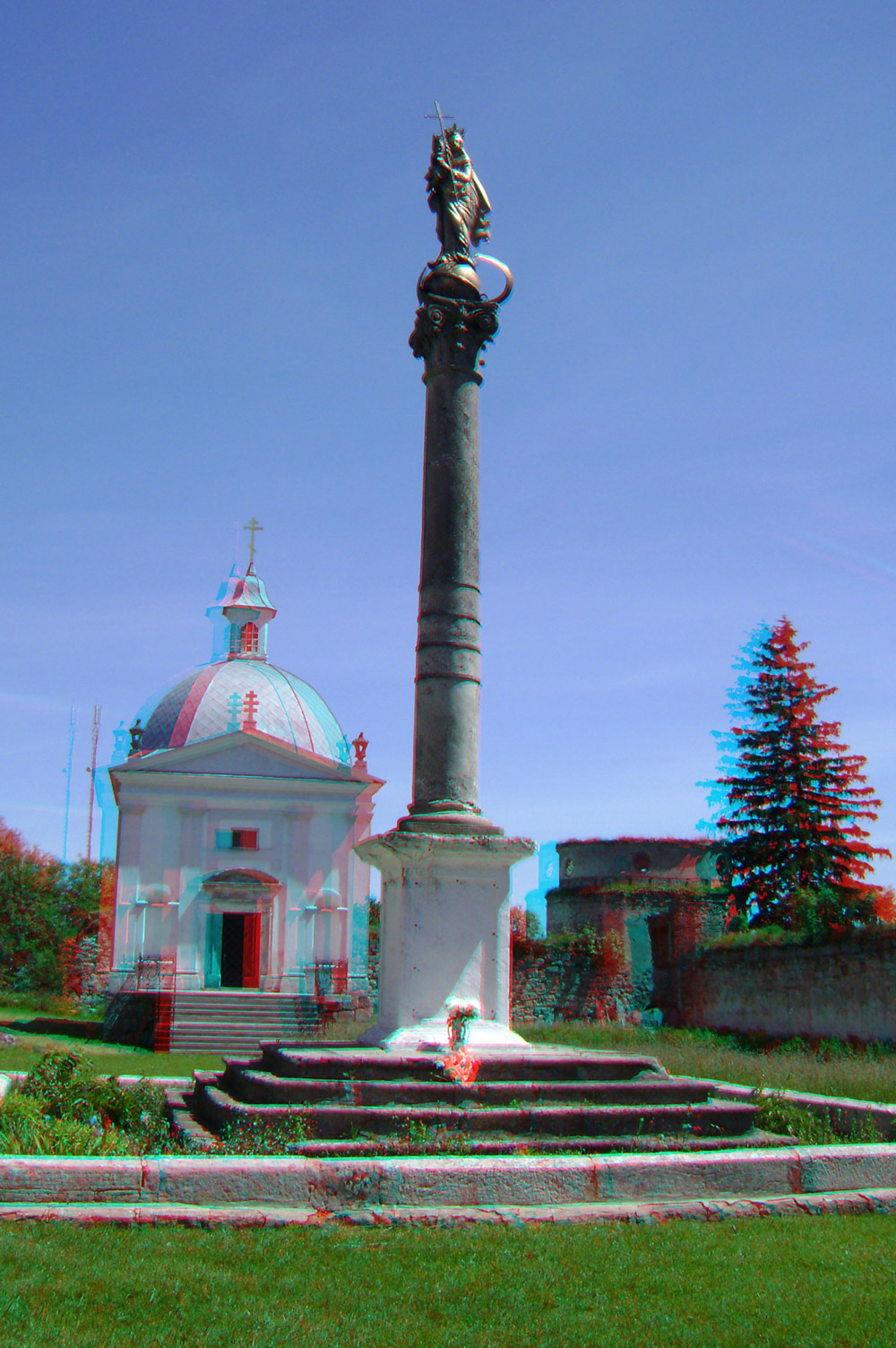 3d anagliphe Monastery of Pidkamin