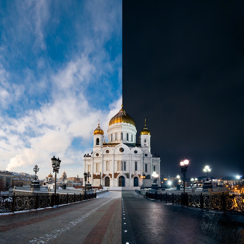 Храм Христа Спасителя Day and Night