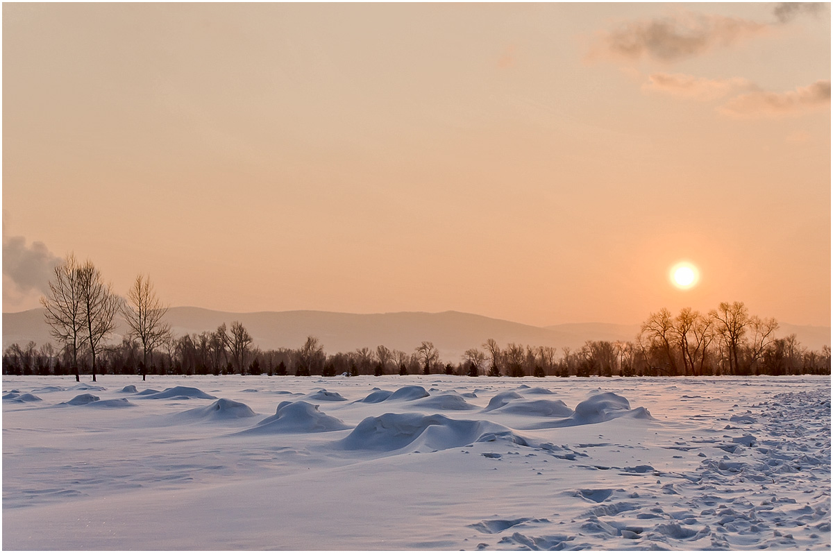 городской закат