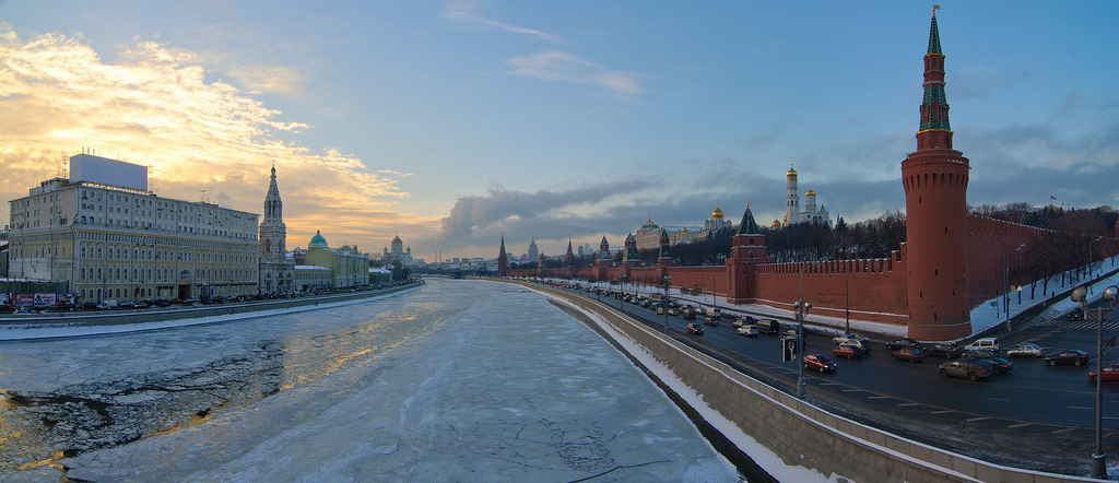 Зимняя Москва, центр города.