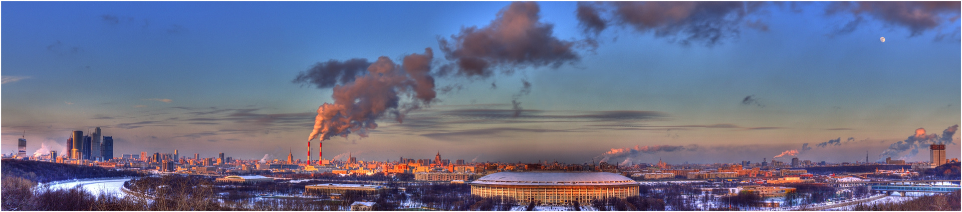 Зимняя панорама Москвы.