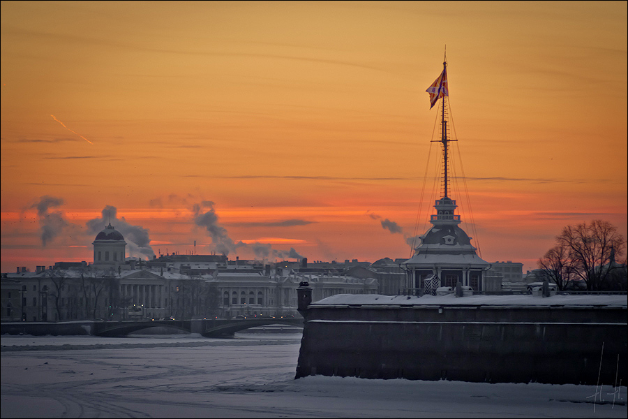 морозный закат