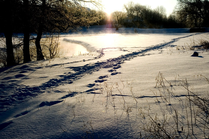 Морозное утро.