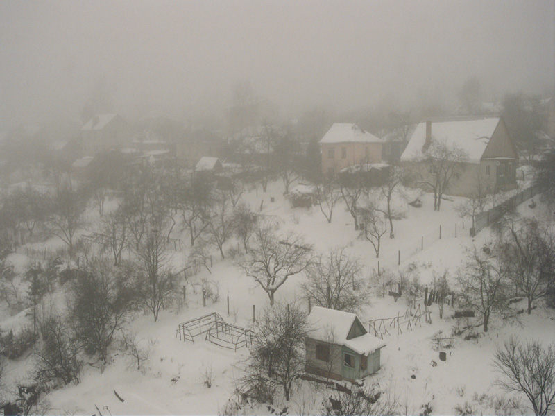 туман в городе