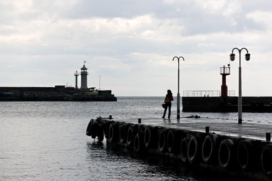 Пасмурное утро Черного Моря.