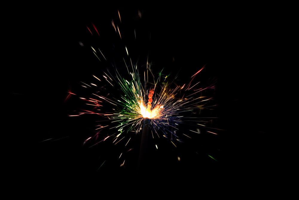 Colored sparkler