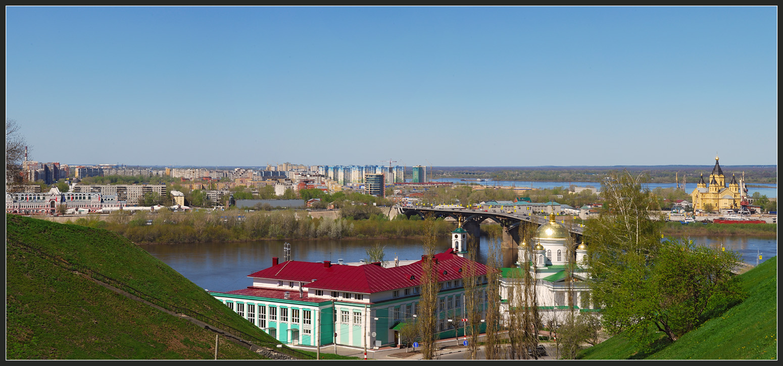 Виды Нижнего Новгорода. Панорама.