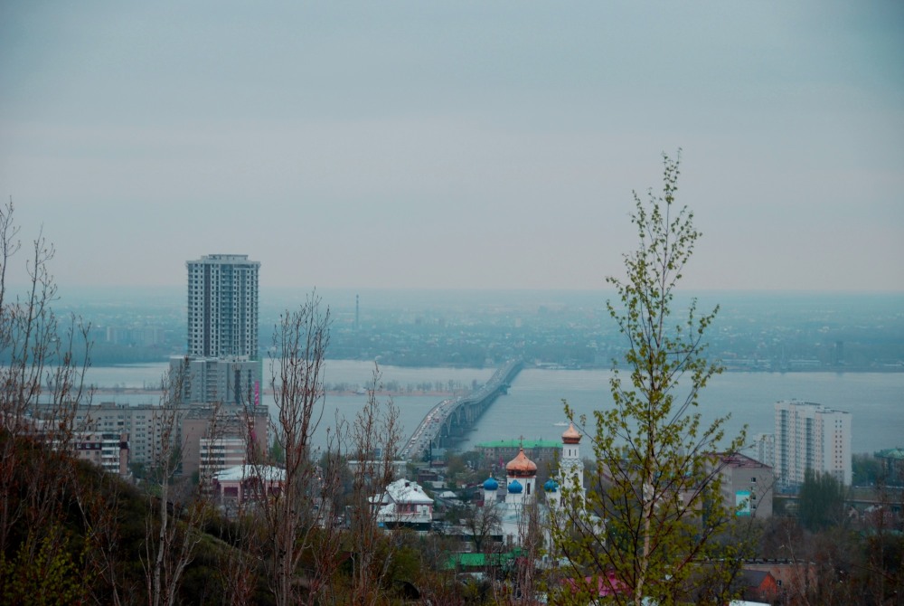 Вид на мост через Волгу