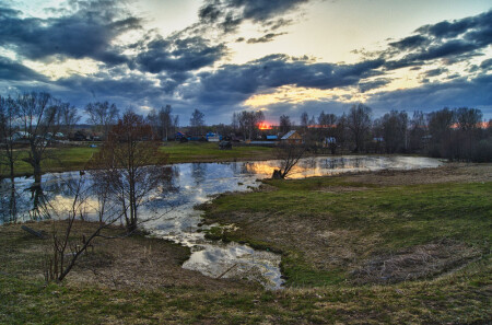 Закат на барской речке