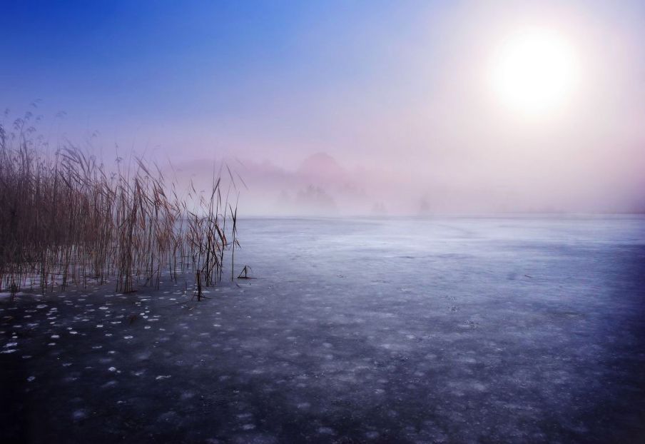 Fantasy winter lake