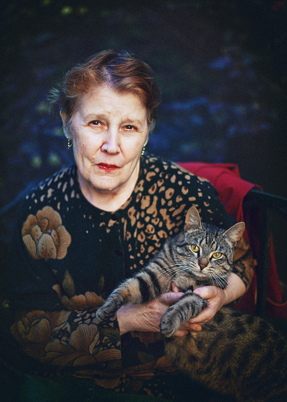 Lady with a cat