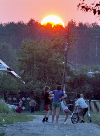 Закат в деревне