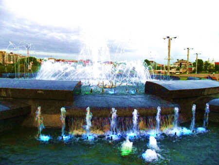 цветной фонтан