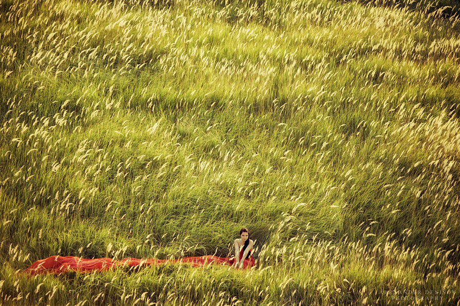 Lady in red