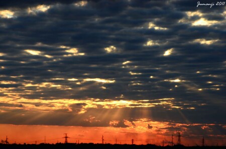 Закат над Запорожьем.
