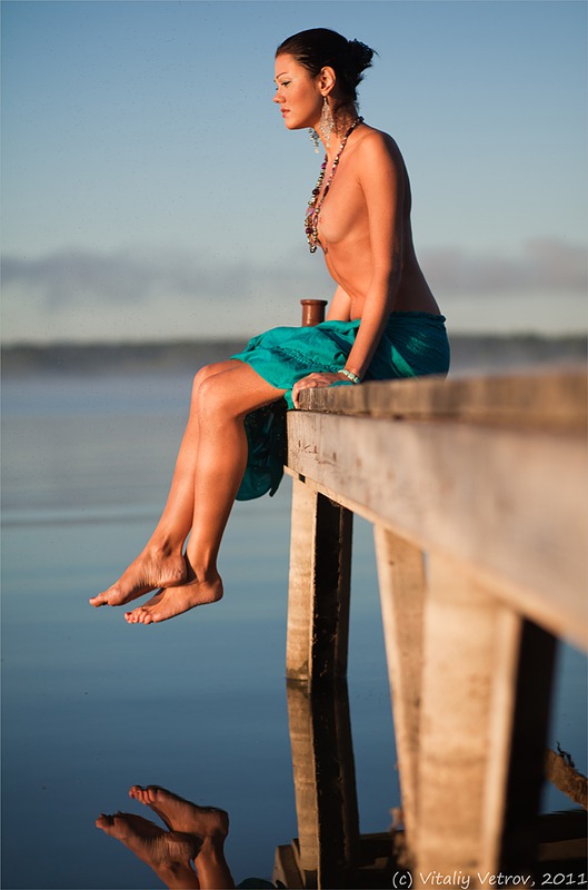 on the pier