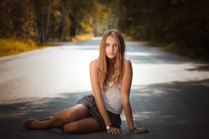 Sitting on the road