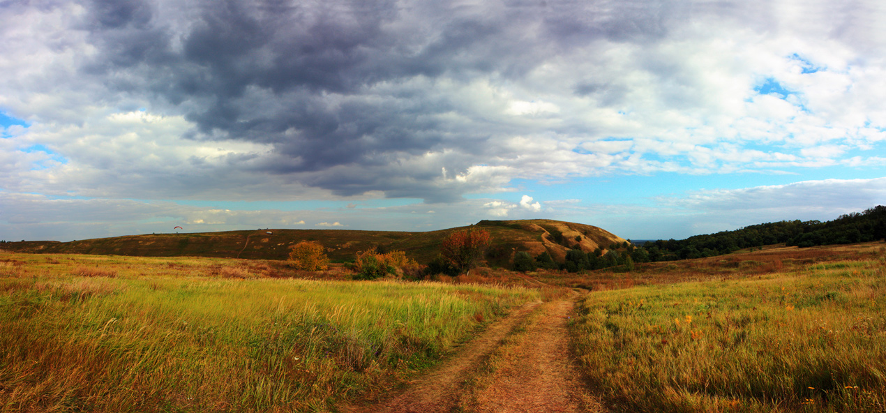 Дорога к парапланеристам