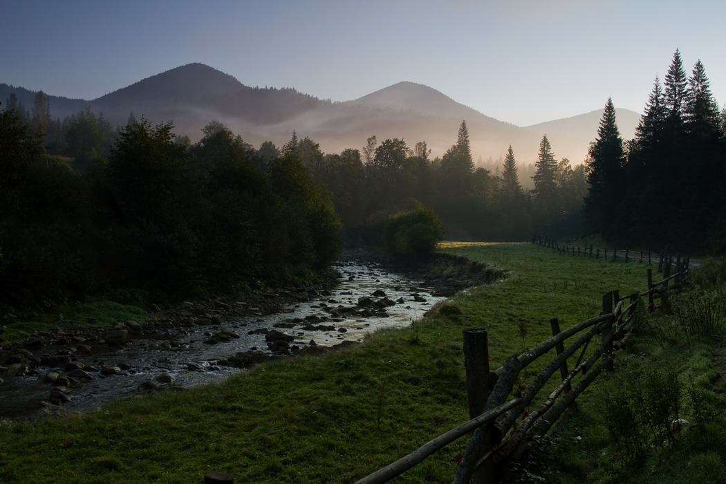 Утро в Карпатах