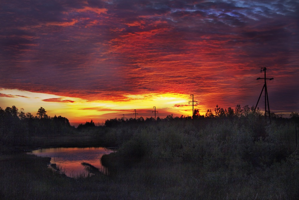 на рассвете