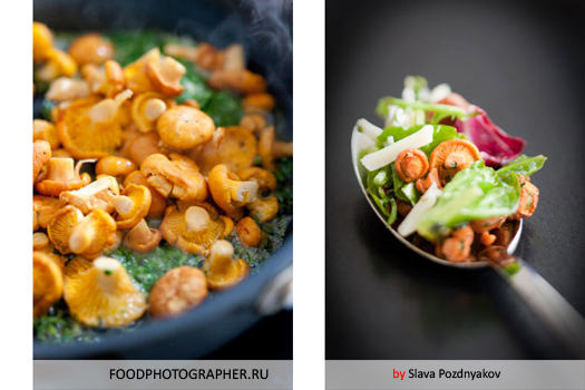 salad with chanterelle