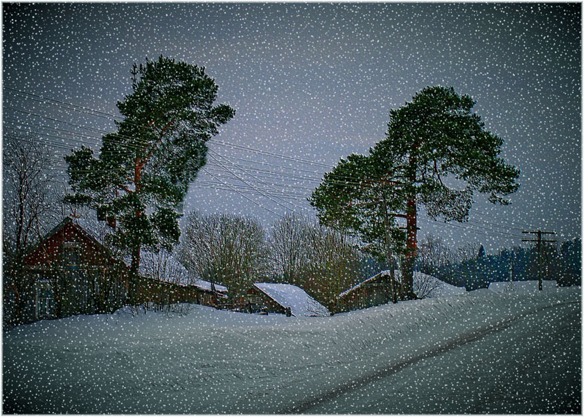 Зима в Карелии.