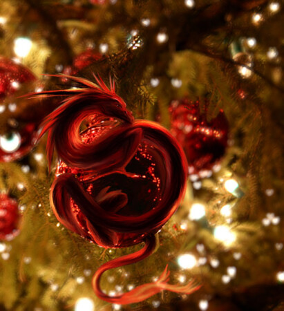 Дракон с огоньком.