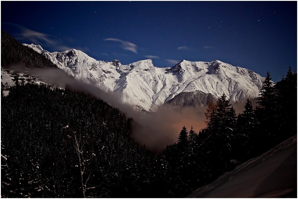 Tirol in moon night