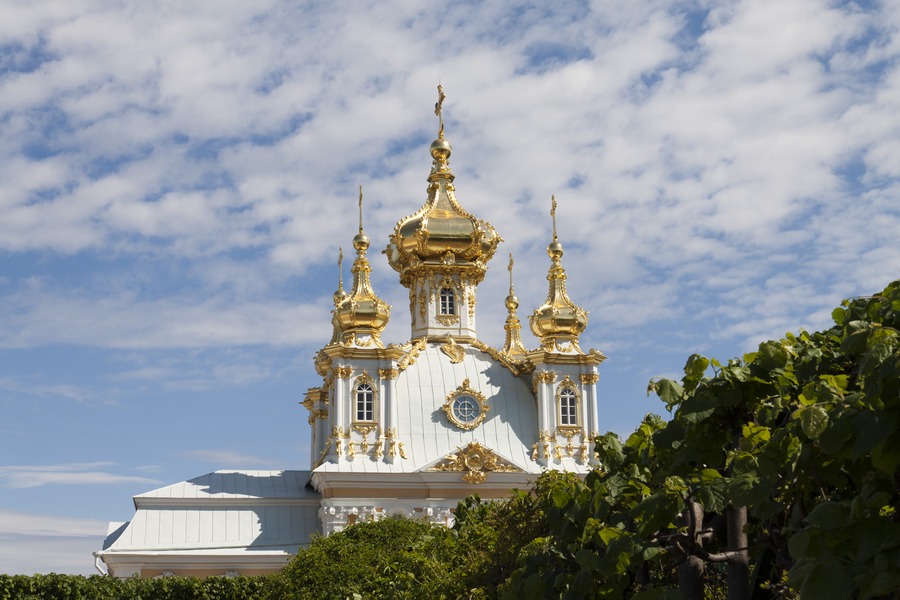 Петергоф, Большой дворец, Церковный корпус