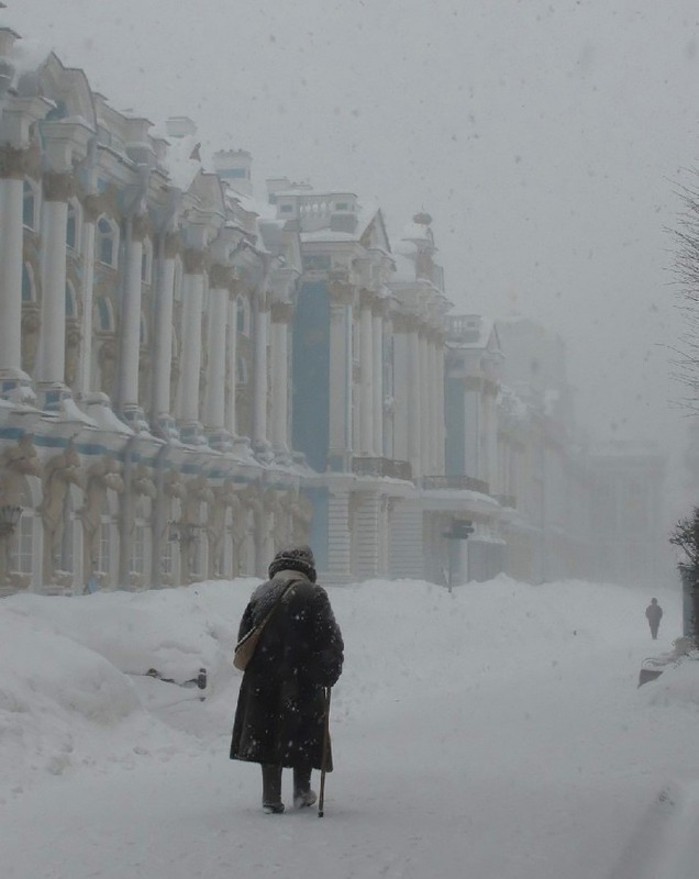 снегопад в царском селе