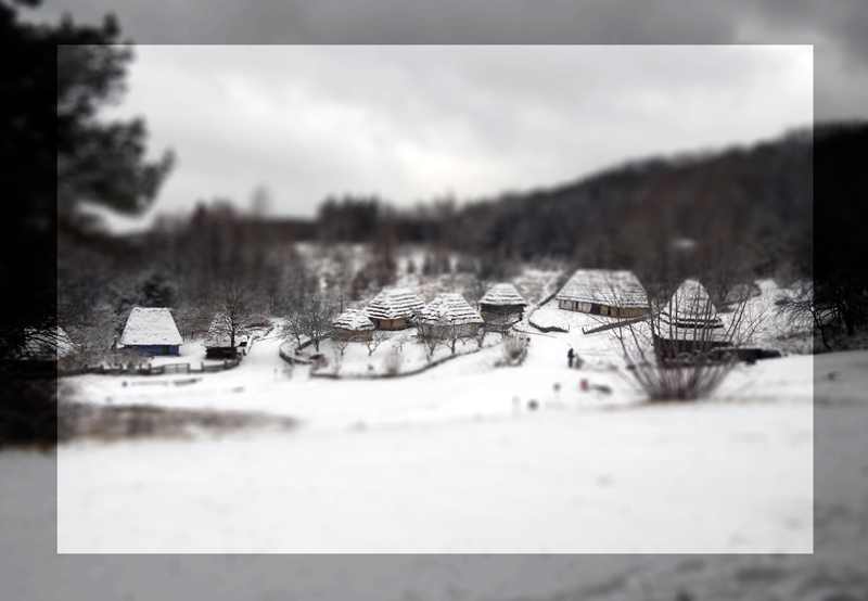 Украинское село зимой