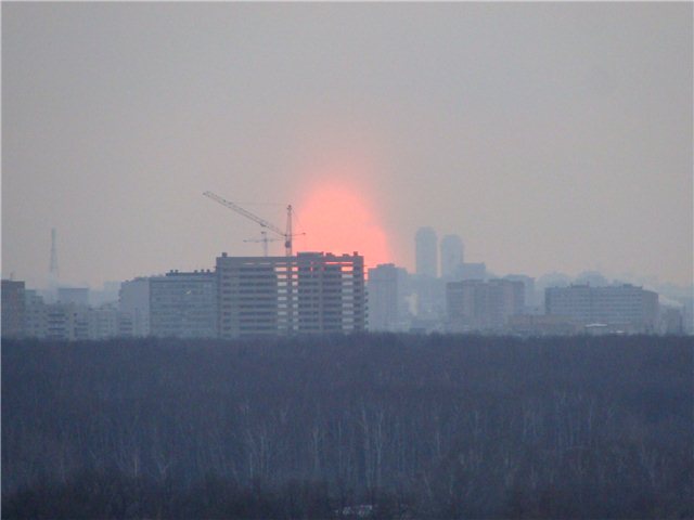 городской закат