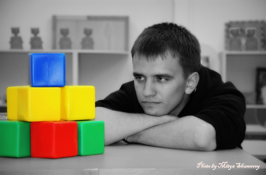 Coloured cubes like parts of your life...