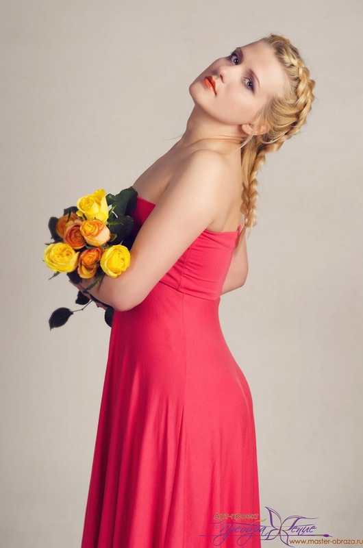 Girl and Flowers