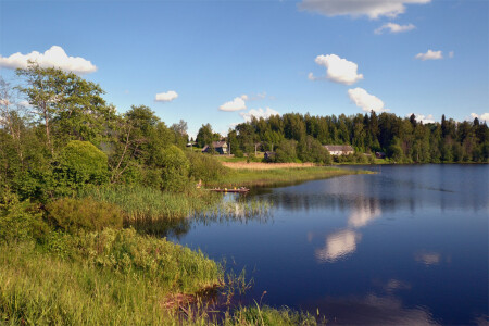 У озера