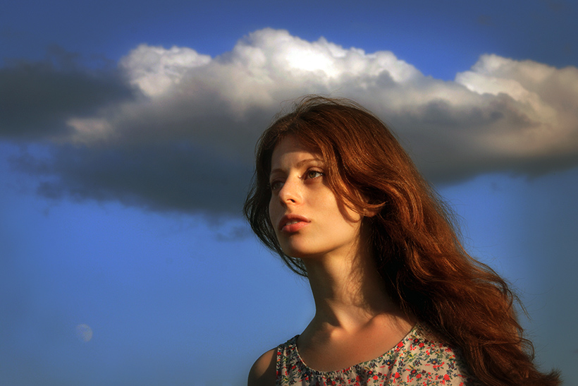 Summer,girl,cloud,the moon....