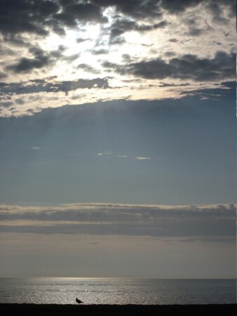 Закат на озере Мичиган.