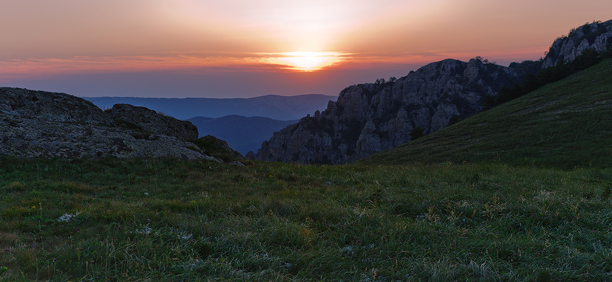 Закат в горах