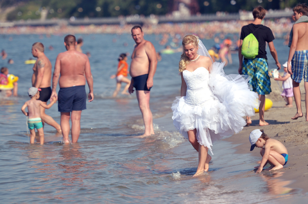 Bride on the beach