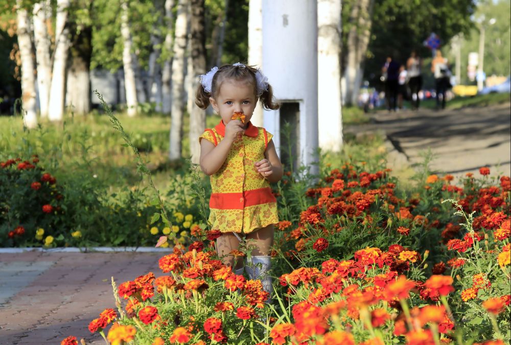 Девочка в цветах